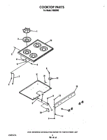 Cook Top parts for Roper Gas Range H8858*0 from AppliancePartsPros.com
