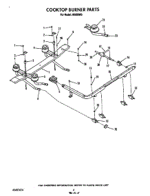 Cook Top Burner parts for Roper Gas Range H8858*0 from AppliancePartsPros.com