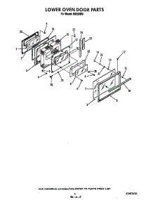 Lower Oven Door parts for Roper Gas Range H8858*0 from AppliancePartsPros.com