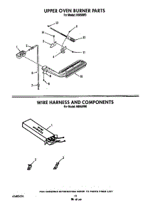 Upper Oven Burner parts for Roper Gas Range H8858*0 from AppliancePartsPros.com