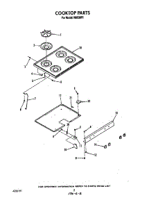 Cook Top parts for Roper Gas Range H8858*1 from AppliancePartsPros.com