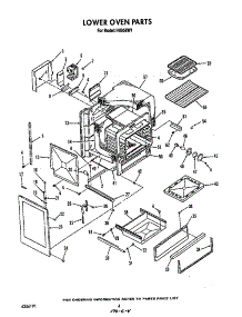 Lower Oven parts for Roper Gas Range H8858*1 from AppliancePartsPros.com