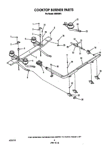 Cook Top Burner parts for Roper Gas Range H8858*1 from AppliancePartsPros.com