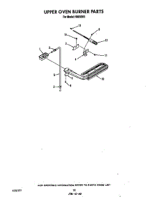 Upper Oven Burner parts for Roper Gas Range H8858*1 from AppliancePartsPros.com