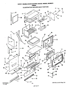Upper Body parts for Roper Electric Range H9608*0 from AppliancePartsPros.com