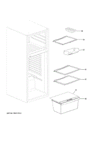 Shelves & Drawers parts for  Top-Mount Refrigerator HA10TG31SW from AppliancePartsPros.com