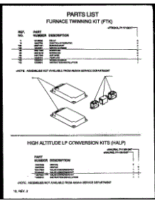 Furnace Twinning Kit (Ftk) (Ftk01a / P1171301f) parts for Amana Furnace HALP03/P1129103F from AppliancePartsPros.com