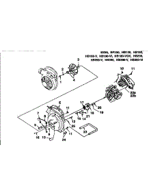 Volute Housing And Starter parts for Homelite Gas Leaf Blower HB-180-V UT08010-E from AppliancePartsPros.com