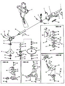 Shaft And Cutting Head parts for Homelite Gas Line Trimmer HBC-40 from AppliancePartsPros.com