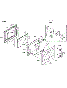Door parts for Bosch Electric Wall Oven HBLP451RUC/02 from AppliancePartsPros.com