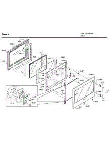 Door 1 parts for Bosch Electric Wall Oven HBLP651LUC/02 from AppliancePartsPros.com