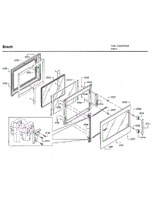Door 2 parts for Bosch Electric Wall Oven HBLP651LUC/02 from AppliancePartsPros.com