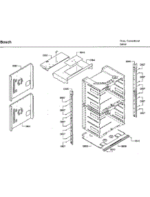 Frame parts for Bosch Electric Wall Oven HBLP651LUC/02 from AppliancePartsPros.com