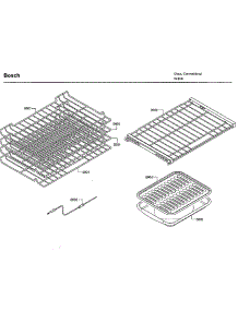 Rack parts for Bosch Electric Wall Oven HBLP651LUC/02 from AppliancePartsPros.com