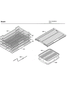Rack parts for Bosch Electric Wall Oven HBLP651LUC/03 from AppliancePartsPros.com
