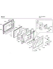 Door 1 parts for Bosch Electric Wall Oven HBLP651RUC/02 from AppliancePartsPros.com