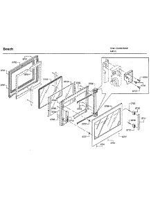Door 2 parts for Bosch Electric Wall Oven HBLP651RUC/02 from AppliancePartsPros.com