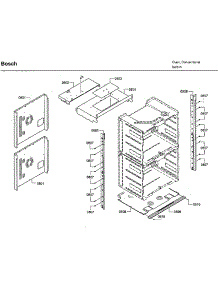 Frame parts for Bosch Electric Wall Oven HBLP651RUC/02 from AppliancePartsPros.com