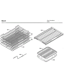 Rack parts for Bosch Electric Wall Oven HBLP651RUC/02 from AppliancePartsPros.com