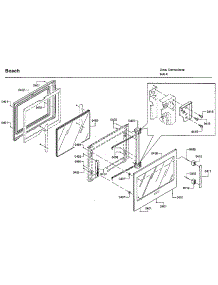 Door 1 parts for Bosch Electric Wall Oven HBLP651RUC/03 from AppliancePartsPros.com