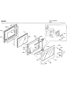 Door 2 parts for Bosch Electric Wall Oven HBLP651RUC/03 from AppliancePartsPros.com