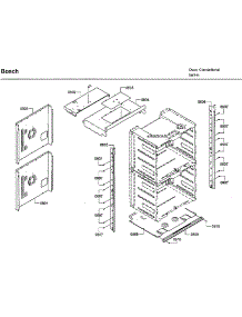 Frame parts for Bosch Electric Wall Oven HBLP651RUC/03 from AppliancePartsPros.com