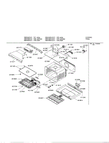 Lower Cavity parts for Bosch Electric Wall Oven HBN455AUC from AppliancePartsPros.com