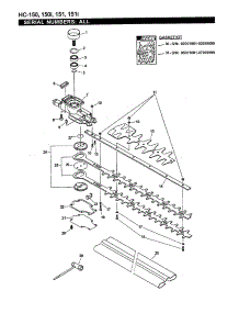 Cutters / Gearcase / Tools parts for Echo Hedge Trimmer HC-150I(08001001-10999999) from AppliancePartsPros.com