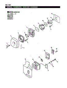 Intake / Exhaust parts for Echo Hedge Trimmer HC-151 (02001001-02999999) from AppliancePartsPros.com