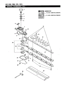 Cutters / Gear Case / Tools parts for Echo Hedge Trimmer HC-151 (02001001-02999999) from AppliancePartsPros.com