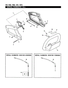 Handle / Ignition / Throttle Cable parts for Echo Hedge Trimmer HC-151 (02001001-02999999) from AppliancePartsPros.com