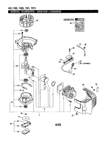 Engine / Short Block / Ignition / Clutch parts for Echo Hedge Trimmer HC-151 (08001001-10999999) from AppliancePartsPros.com
