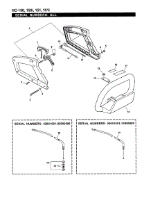 Handle / Ignition / Throttle Cable parts for Echo Hedge Trimmer HC-151 (08001001-10999999) from AppliancePartsPros.com