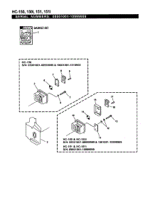 Exhaust parts for Echo Hedge Trimmer HC-151I(08001001-10999999) from AppliancePartsPros.com