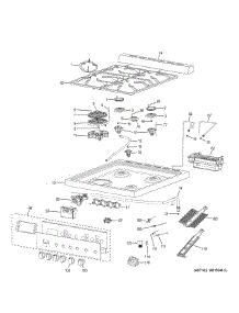 Control Panel & Cooktop parts for  Gas Range HCR2250AGS from AppliancePartsPros.com