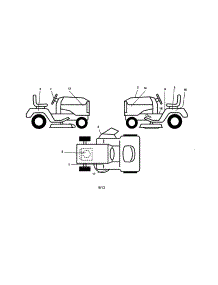 Decals parts for Weedeater Front-Engine Lawn Tractor HD13538 (96016000100) from AppliancePartsPros.com