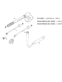 4.1 Trigger Gun  /  Jet Pipe  /  Hose parts for Karcher Gas Pressure Washer HD3500 from AppliancePartsPros.com