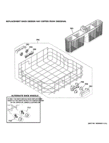 Lower Rack Assembly parts for Hot Point Dishwasher HDF360PGR0WW from AppliancePartsPros.com