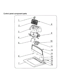 Control Panel parts for  Dryer HLTD500AGW from AppliancePartsPros.com