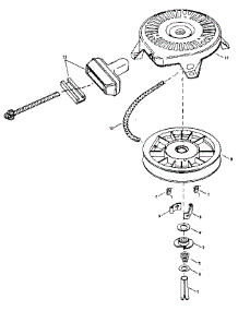 Rewind Starter parts for Tecumseh Lawn & Garden Engine HM100-159223K from AppliancePartsPros.com
