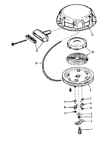 Rewind Starter parts for Tecumseh Lawn & Garden Engine HM80-155026 from AppliancePartsPros.com
