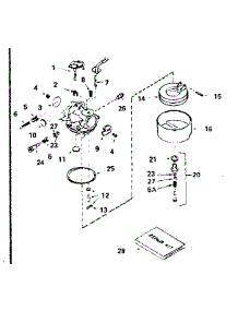 Carburetor No. 632037 parts for Tecumseh Lawn & Garden Engine HM80-155141D from AppliancePartsPros.com