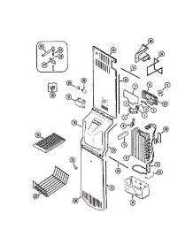 Freezer Compartment parts for Admiral Side-By-Side Refrigerator HMG601080 from AppliancePartsPros.com