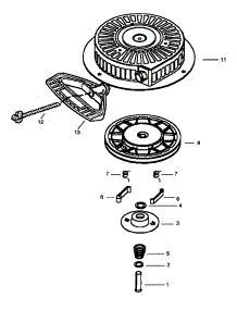 Recoil Starter (Optional) parts for Tecumseh Lawn & Garden Engine HMSK80-155719X from AppliancePartsPros.com
