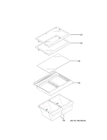 Fresh Food Shelves parts for Hot Point Top-Mount Refrigerator HPS18GTMNRBB from AppliancePartsPros.com