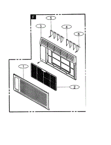 Front Grille Assembly parts for Quasar Room Air Conditioner HQ-2052UH from AppliancePartsPros.com