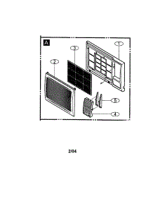 Front Grille Assembly parts for Panasonic Room Air Conditioner HQ-2082UH from AppliancePartsPros.com