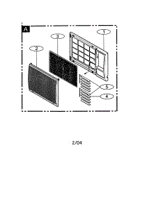 Front Grille Assembly parts for Quasar Room Air Conditioner HQ-2244UH from AppliancePartsPros.com