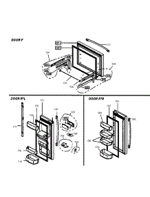 Doors parts for  Refrigerator HRF24E3APS from AppliancePartsPros.com
