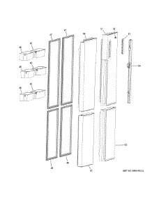 Doors parts for  Bottom-Mount Refrigerator HRQ16N3BGS from AppliancePartsPros.com